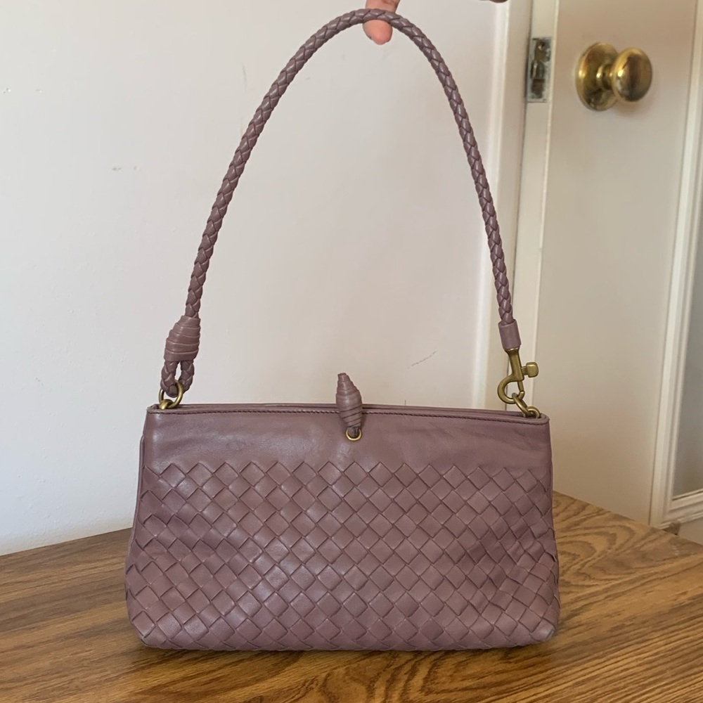 Bottega Veneta Purple Woven Leather Bag